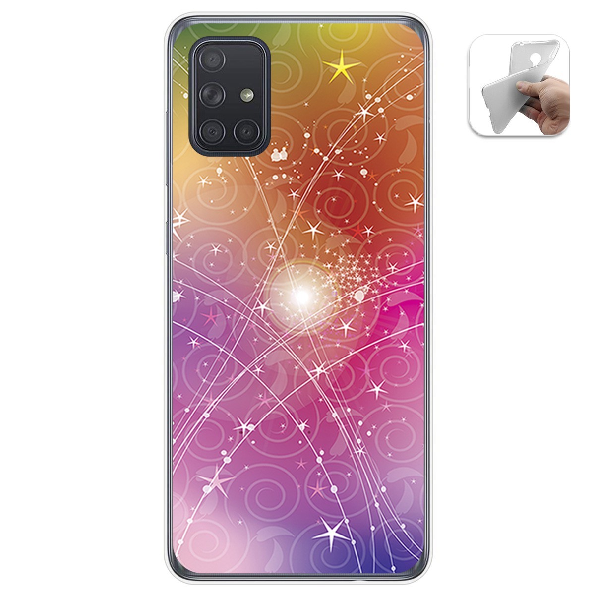 Funda Gel Tpu para Samsung Galaxy A71 diseño Abstracto Dibujos
