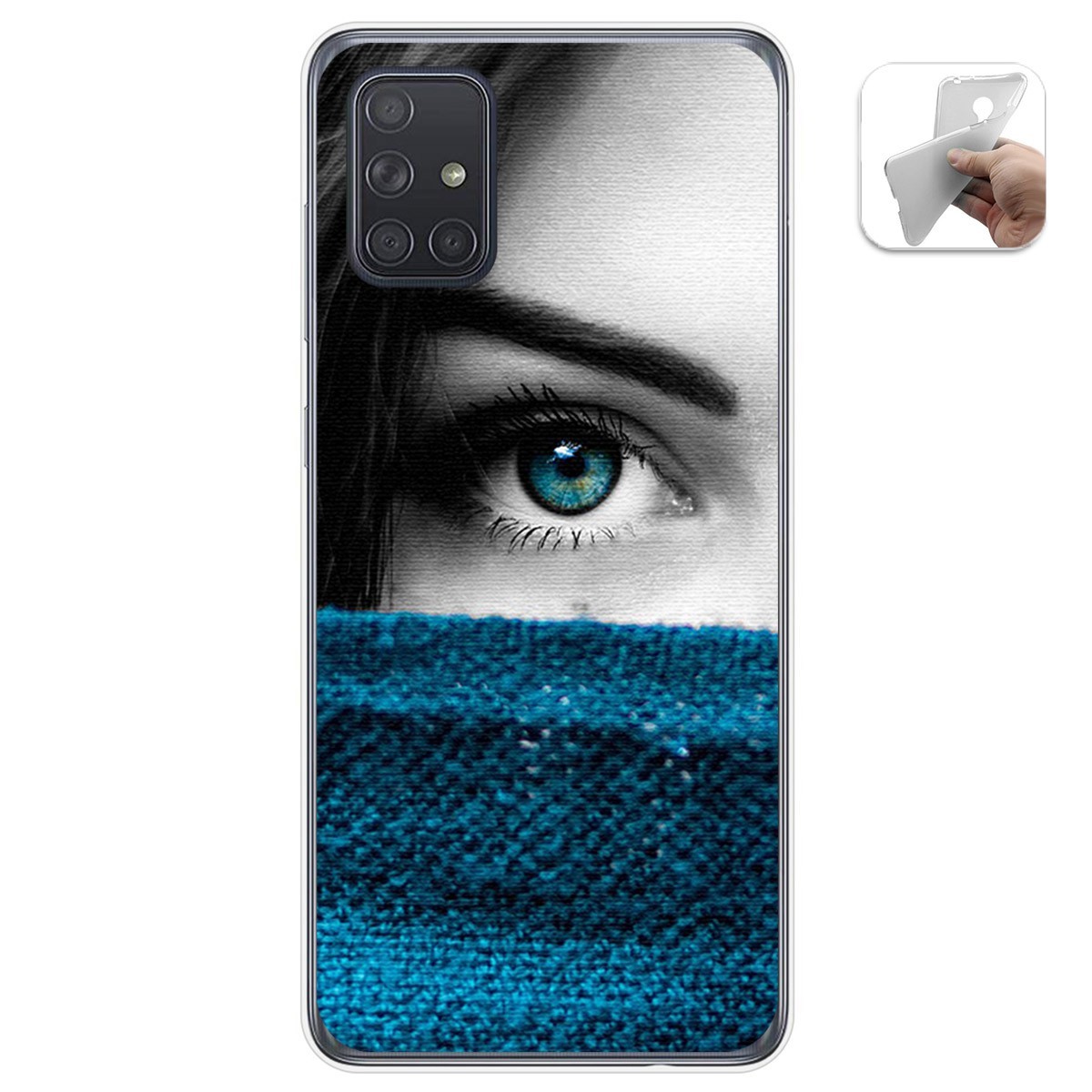 Funda Gel Tpu para Samsung Galaxy A71 diseño Ojo Dibujos