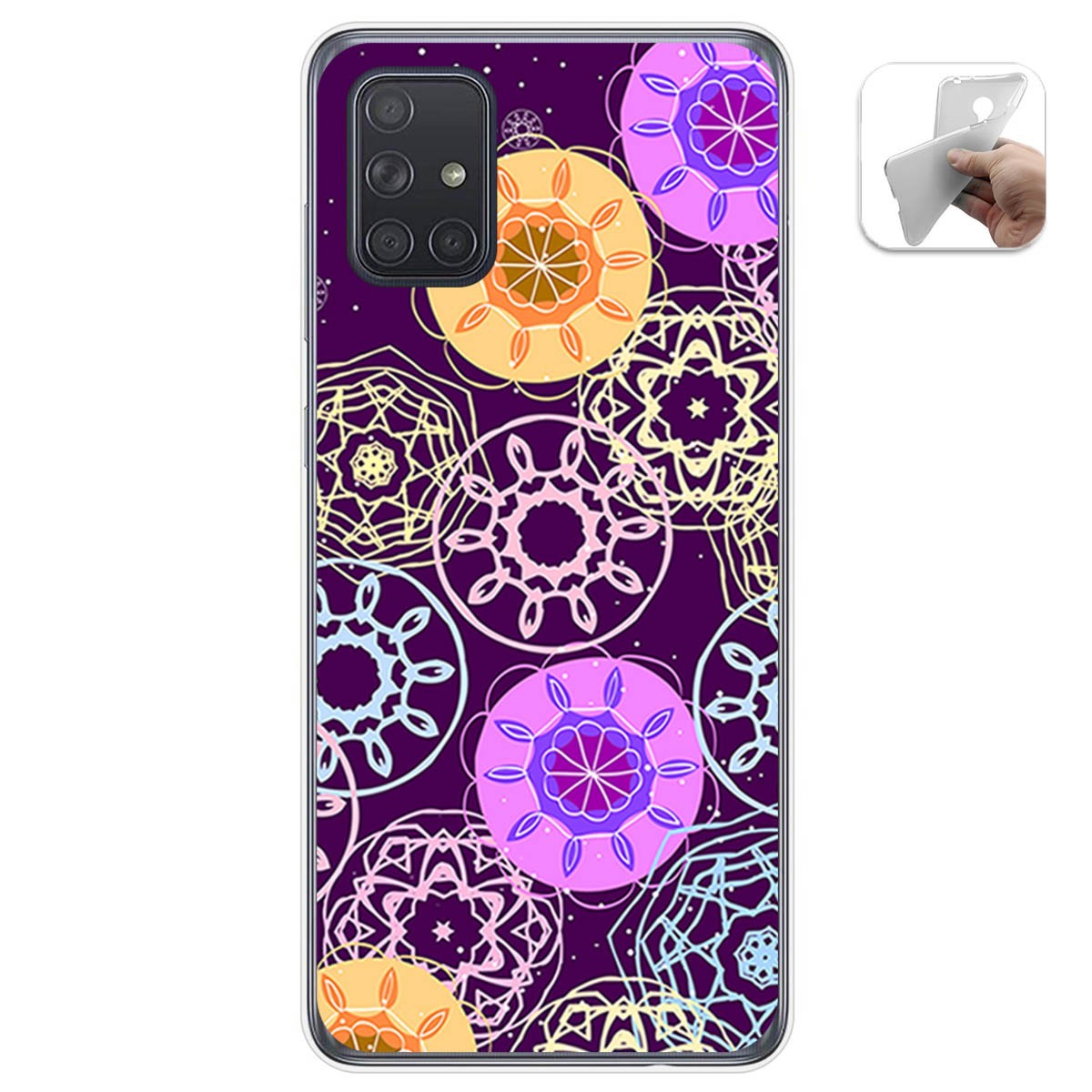Funda Gel Tpu para Samsung Galaxy A71 diseño Radial Dibujos