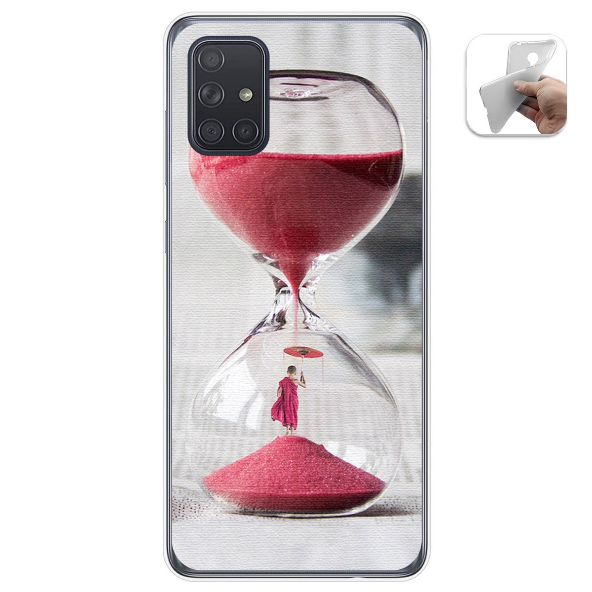 Funda Gel Tpu para Samsung Galaxy A71 diseño Reloj Dibujos