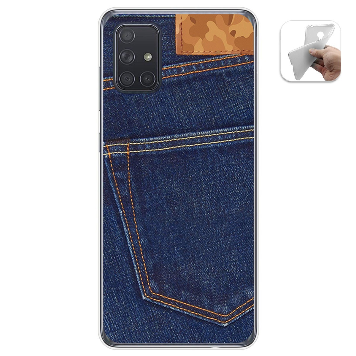 Funda Gel Tpu para Samsung Galaxy A71 diseño Vaquero Dibujos
