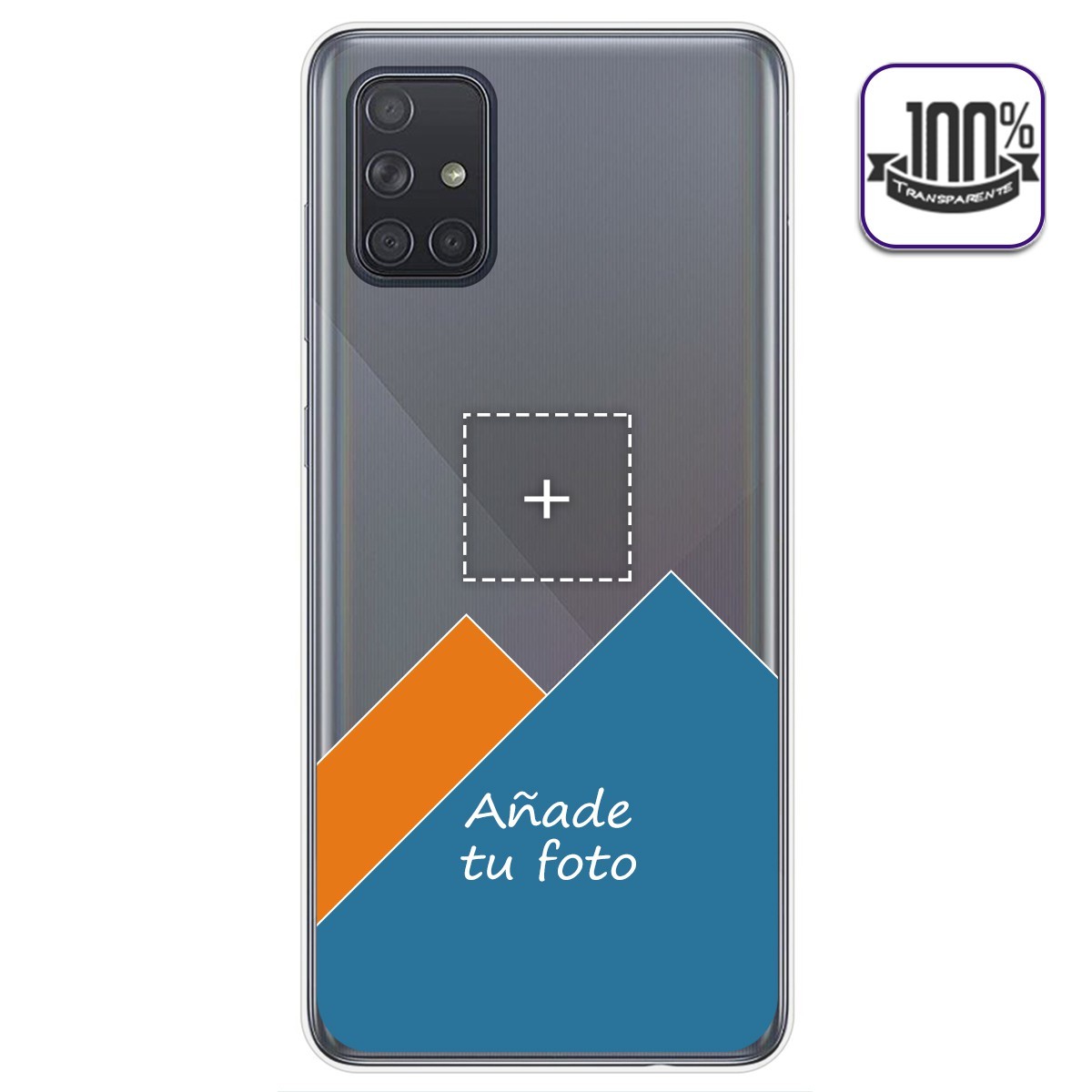 Personaliza tu Funda Gel 100% Transparente con tu Fotografia para Samsung Galaxy A71 dibujo personalizada
