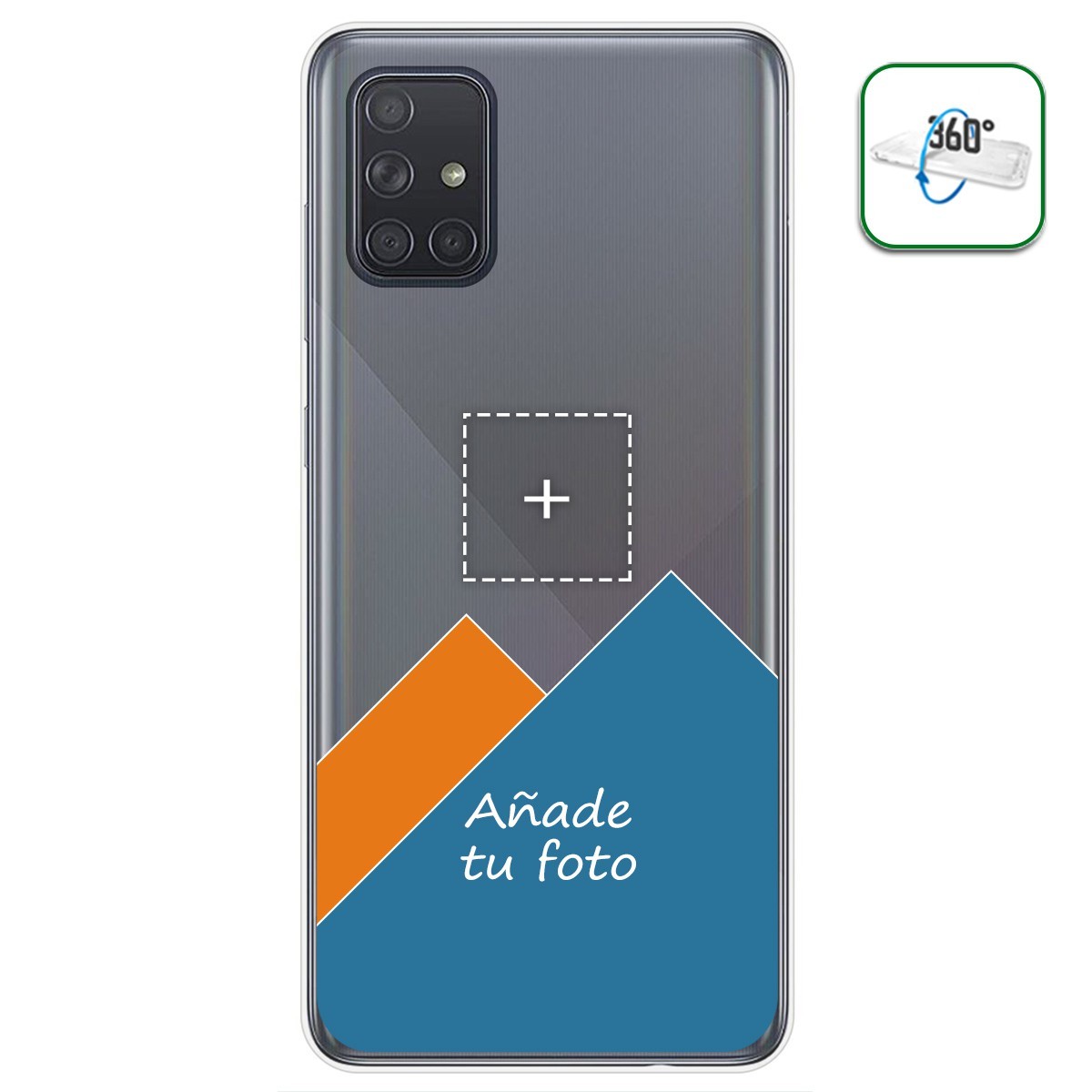 Personaliza tu Funda Pc + Tpu 360 con tu Fotografia para Samsung Galaxy A71 dibujo personalizada