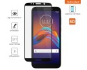 Protector Cristal Templado Completo 5D Full Glue Negro para Motorola Moto E6 Play Vidrio