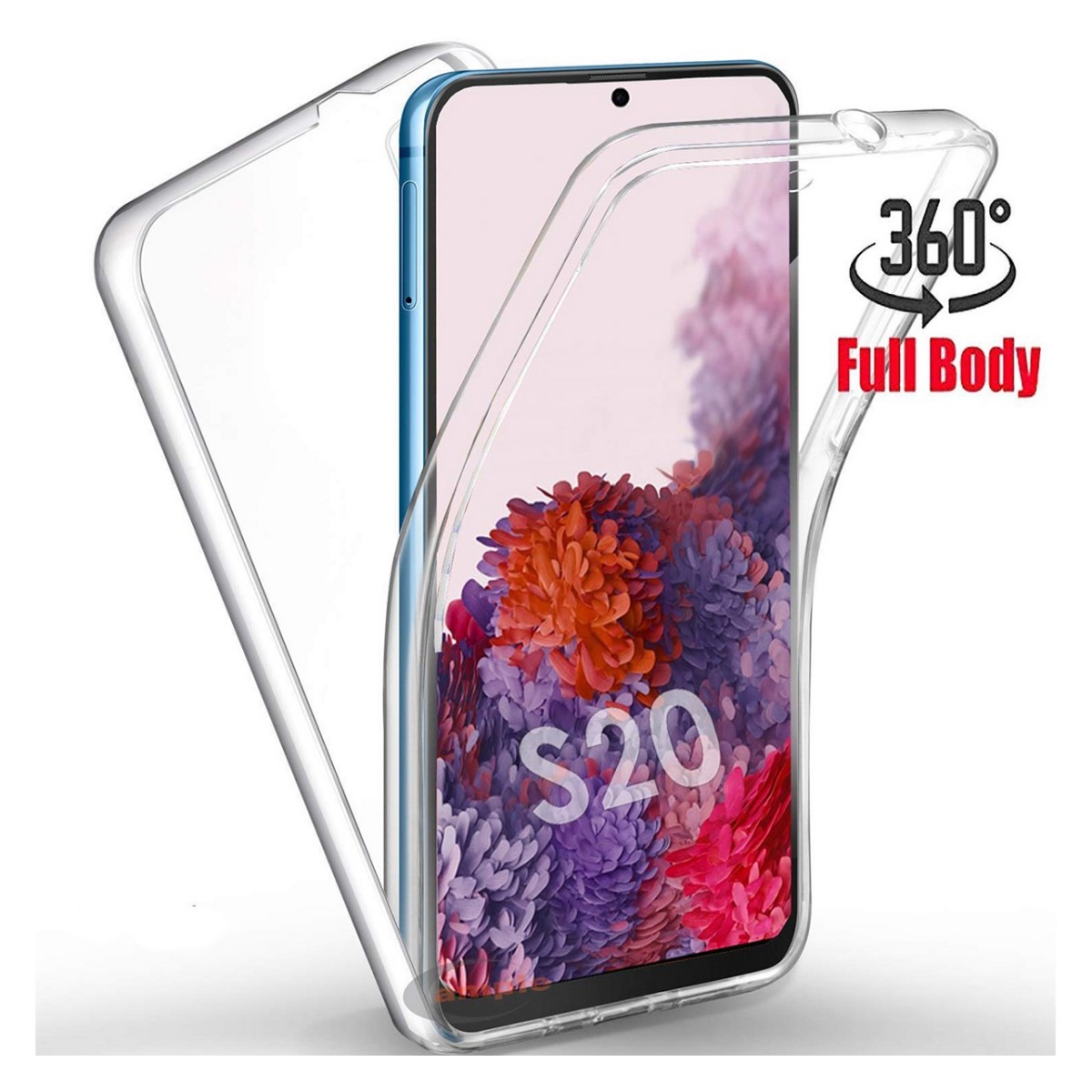 Funda Completa Transparente Pc + Tpu Full Body 360 para Samsung Galaxy S20