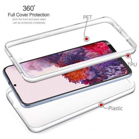 Funda Completa Transparente Pc + Tpu Full Body 360 para Samsung Galaxy S20