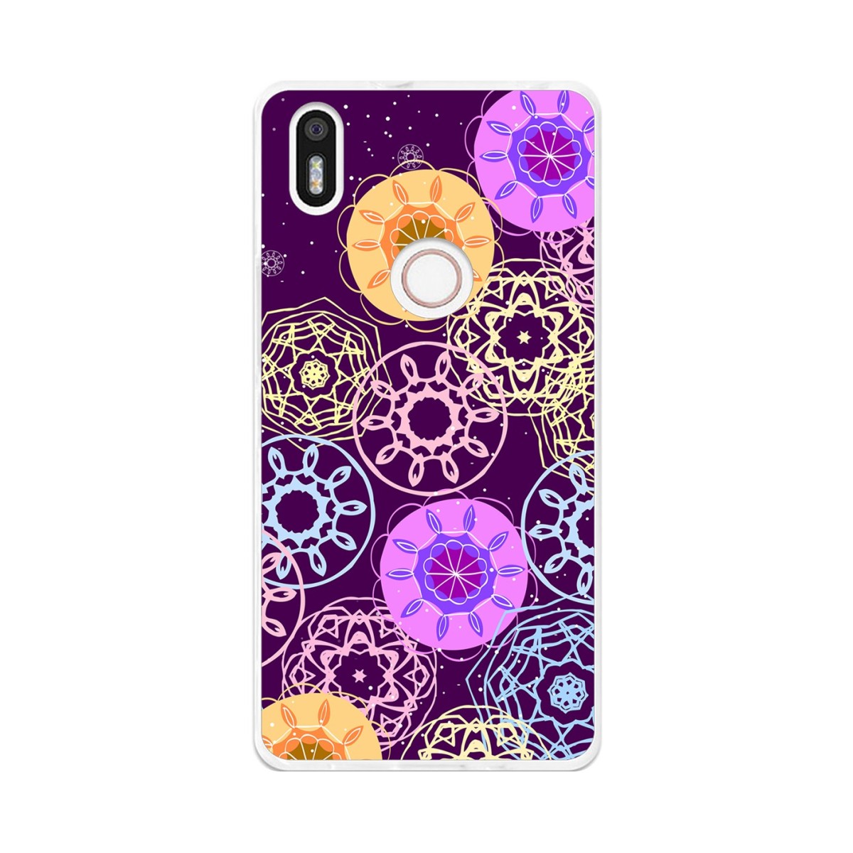 Funda Gel Tpu para Bq Aquaris X5 Plus Diseño Radial Dibujos