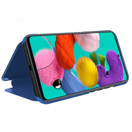 Funda Flip Cover Clear View para Samsung Galaxy A71 color Azul