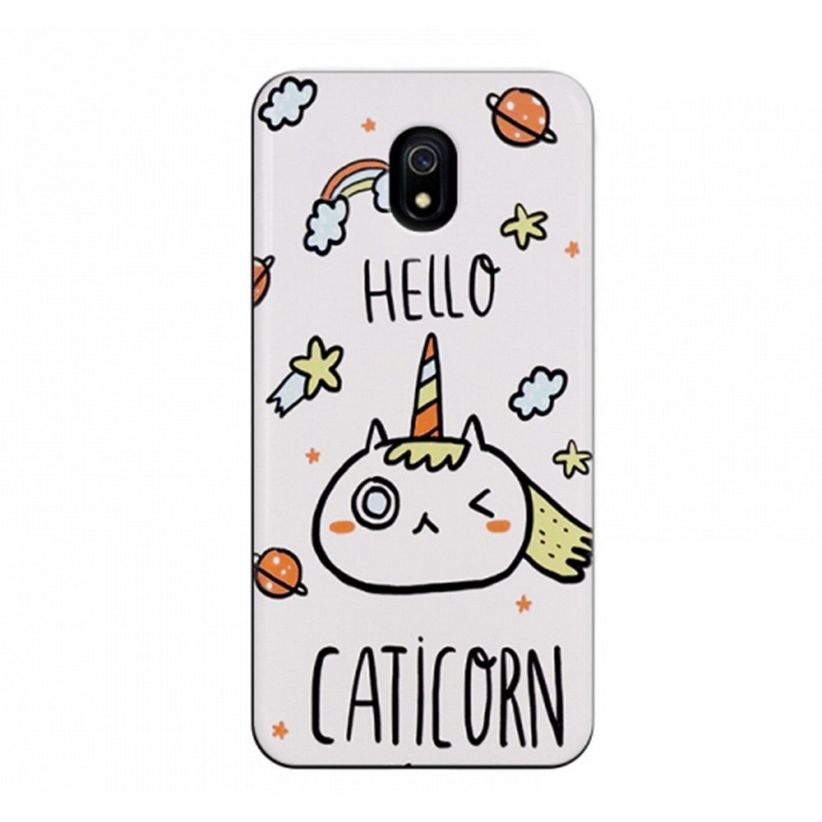 Funda Gel 2 Piezas con Impresión en Relieve Unicornio para Xiaomi Redmi 8 / 8A