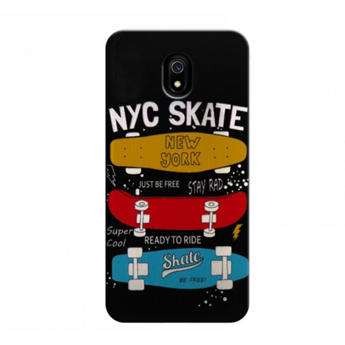 Funda Gel 2 Piezas con Impresión en Relieve Skate para Xiaomi Redmi 8 / 8A