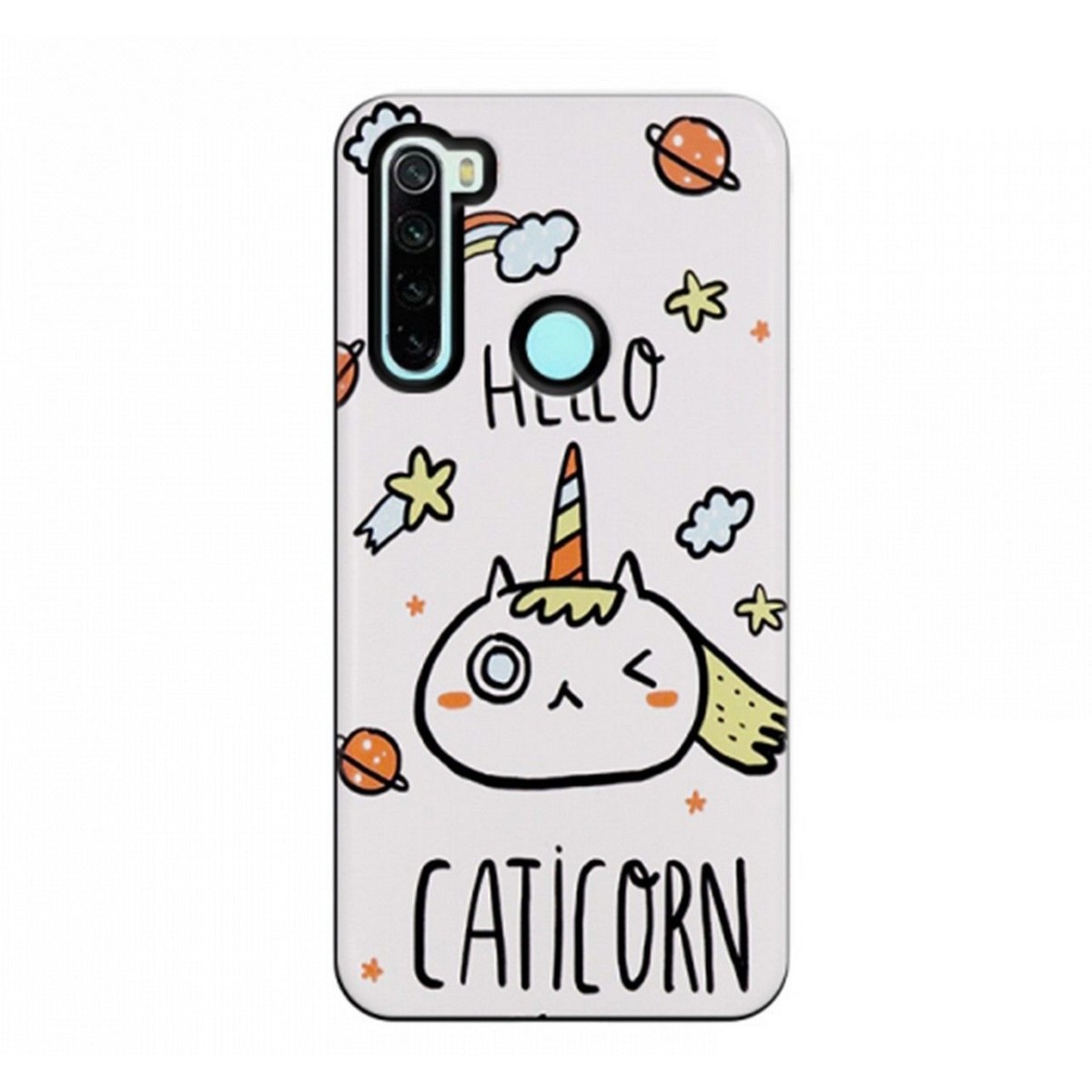 Funda Gel 2 Piezas con Impresión en Relieve Unicornio para Xiaomi Redmi Note 8T