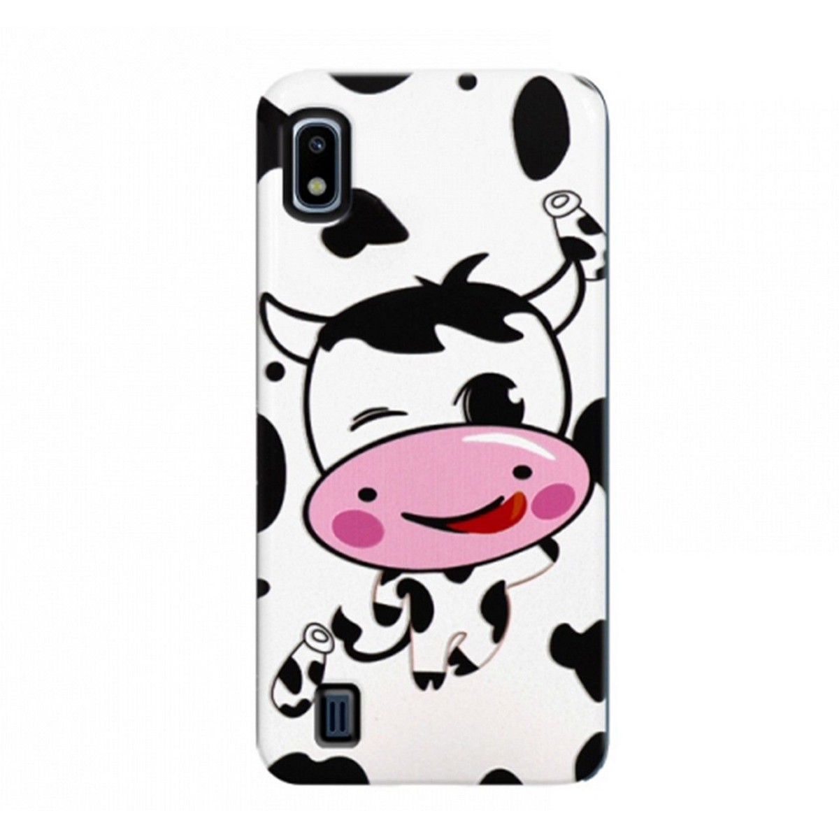 Funda Gel 2 Piezas con Impresión en Relieve Vaca para Samsung Galaxy A10