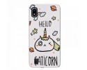 Funda Gel 2 Piezas con Impresión en Relieve Unicornio para Samsung Galaxy A10