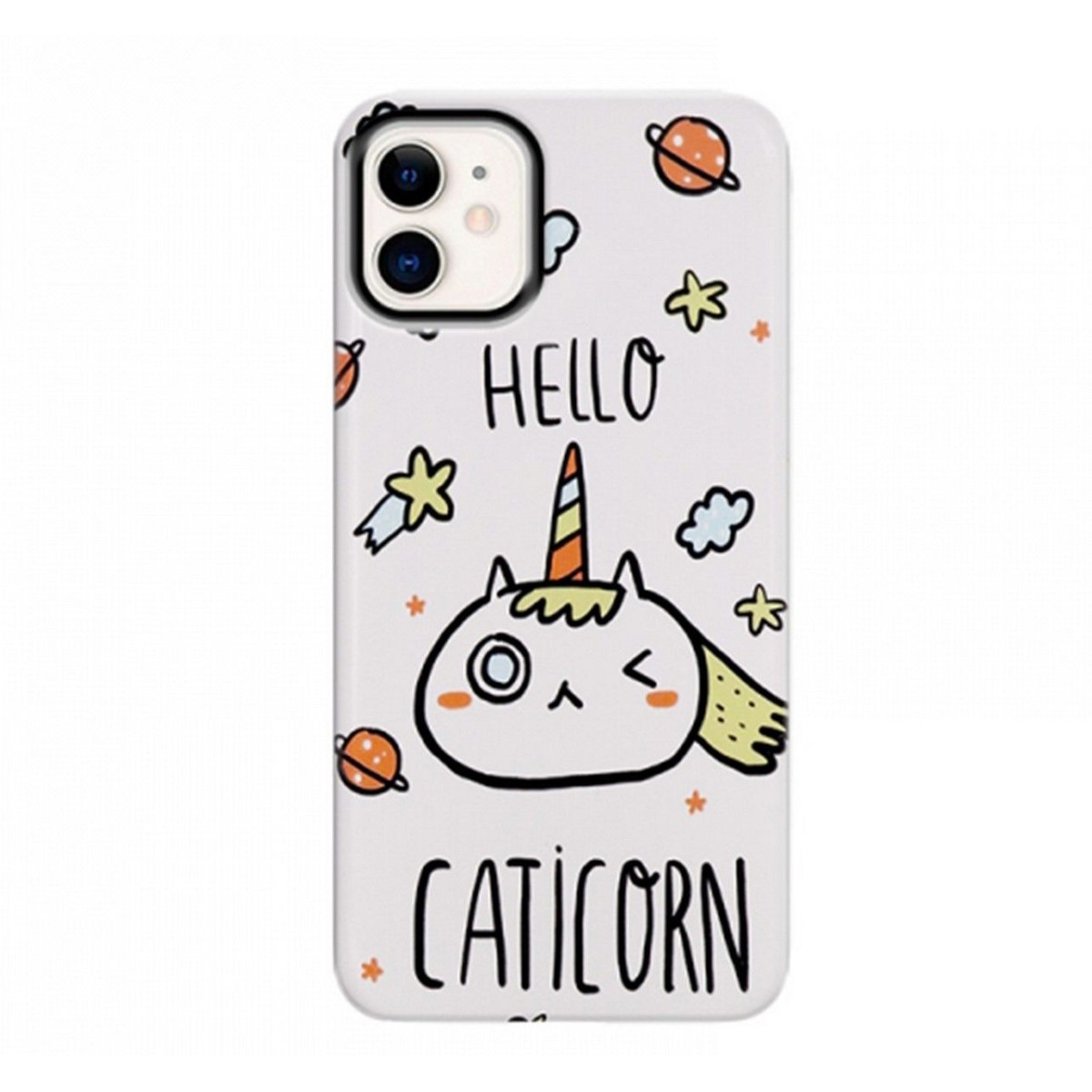 Funda Gel 2 Piezas con Impresión en Relieve Unicornio para Iphone 11 (6.1)