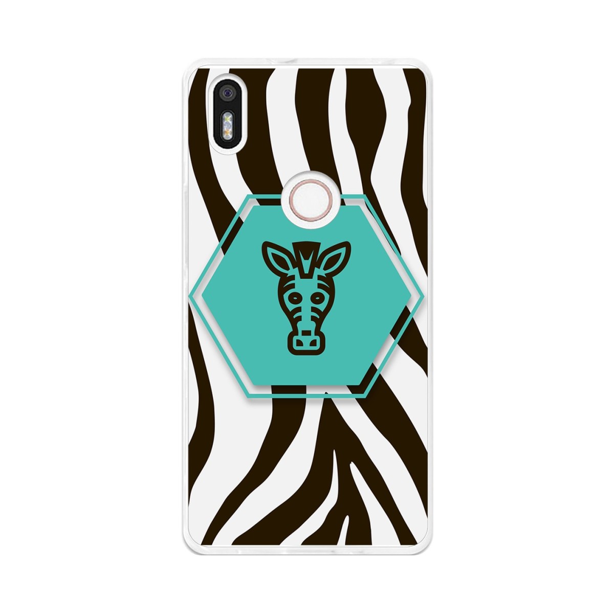 Funda Gel Tpu para Bq Aquaris X5 Plus Diseño Cebra Dibujos