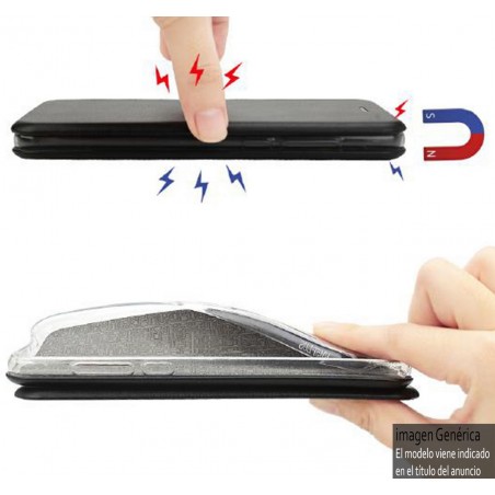 Funda Libro Soporte Magnética Elegance Negra para Samsung Galaxy S20