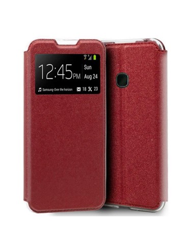 Funda Libro Soporte con Ventana para Huawei P30 Lite Color Roja