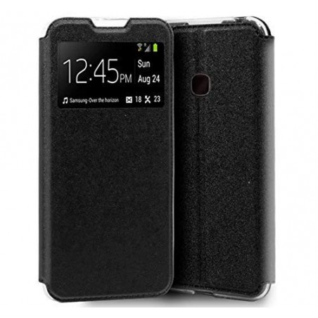 Funda Libro Soporte con Ventana para Huawei P30 Lite Color Negra