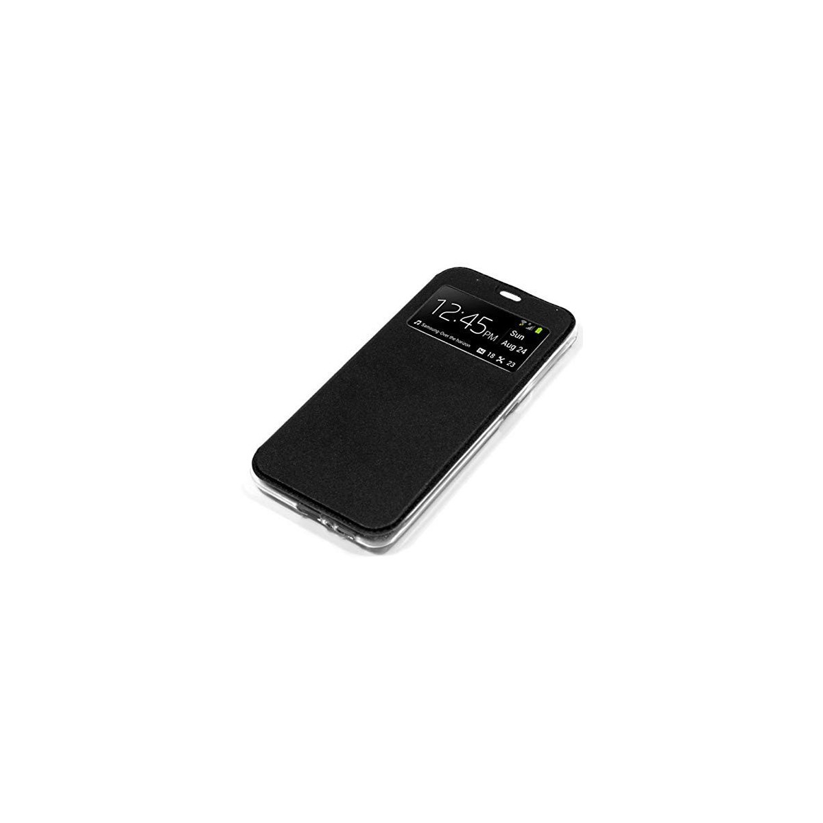 Funda Libro Soporte con Ventana para Huawei P30 Lite Color Negra