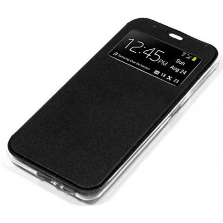 Funda Libro Soporte con Ventana para Huawei P30 Lite Color Negra
