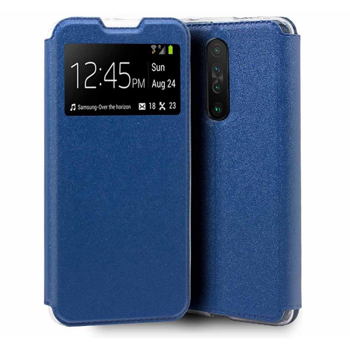 Funda Libro Soporte con Ventana para Xiaomi Pocophone POCO X2 Color Azul