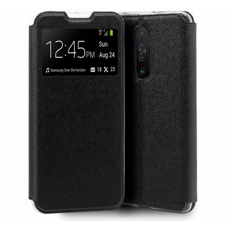 Funda Libro Soporte con Ventana para Xiaomi Pocophone POCO X2 Color Negra