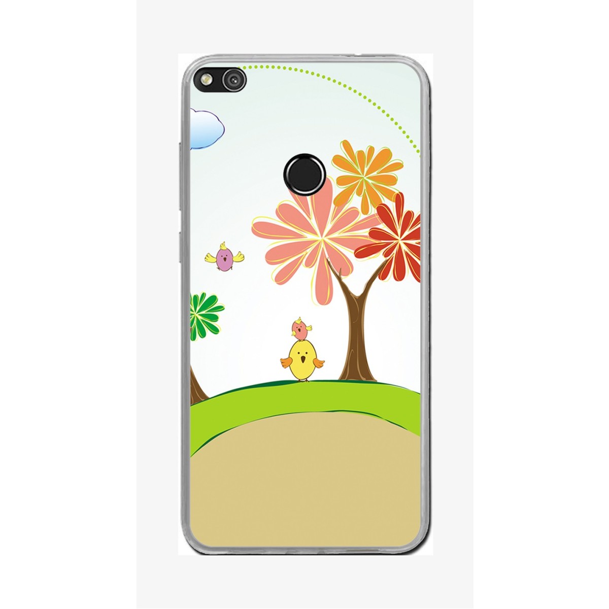 Funda Gel Tpu para Huawei P8 Lite 2017 Diseño Primavera Dibujos