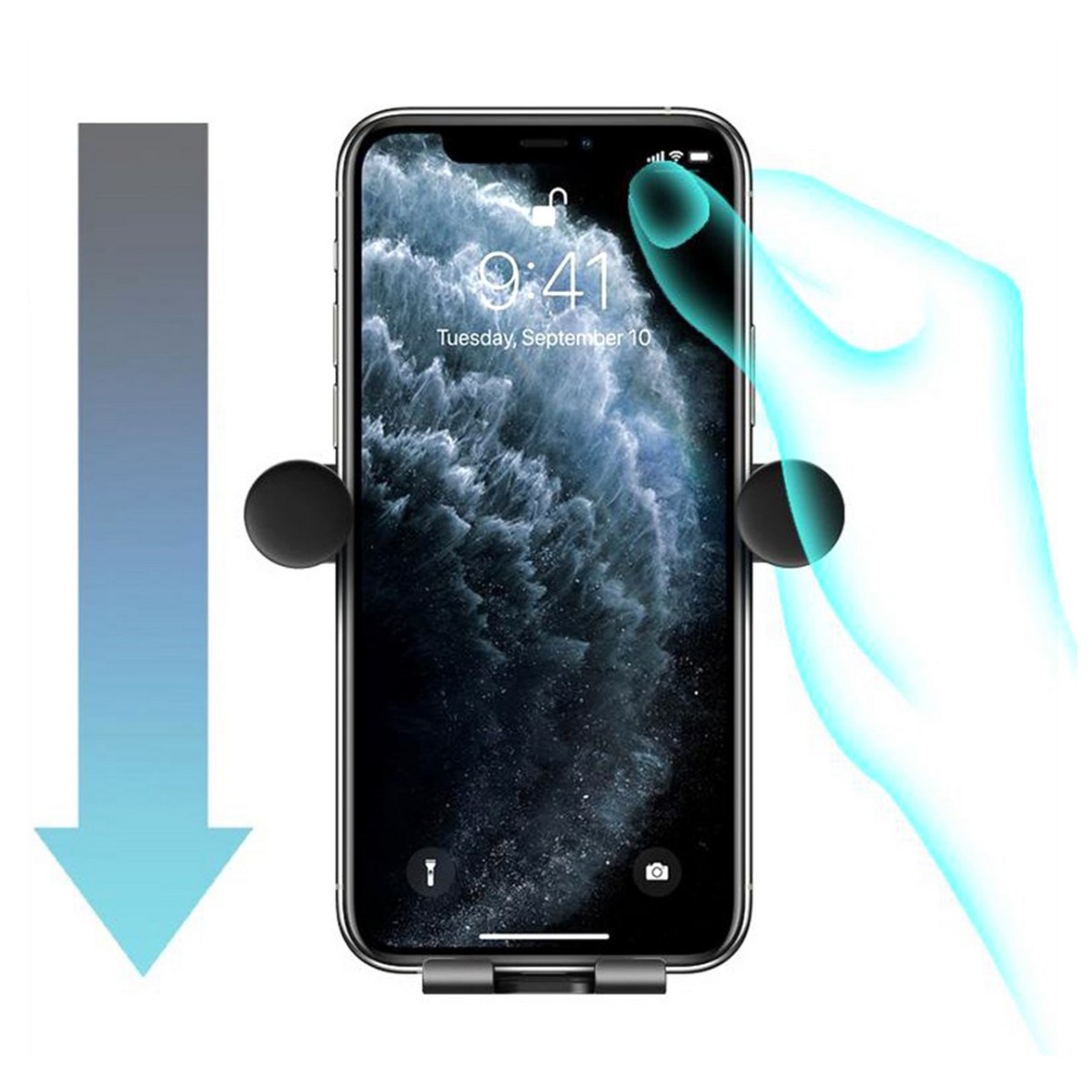 Soporte Universal para Rejilla Aire de Coche Automático Ajustable por Gravedad