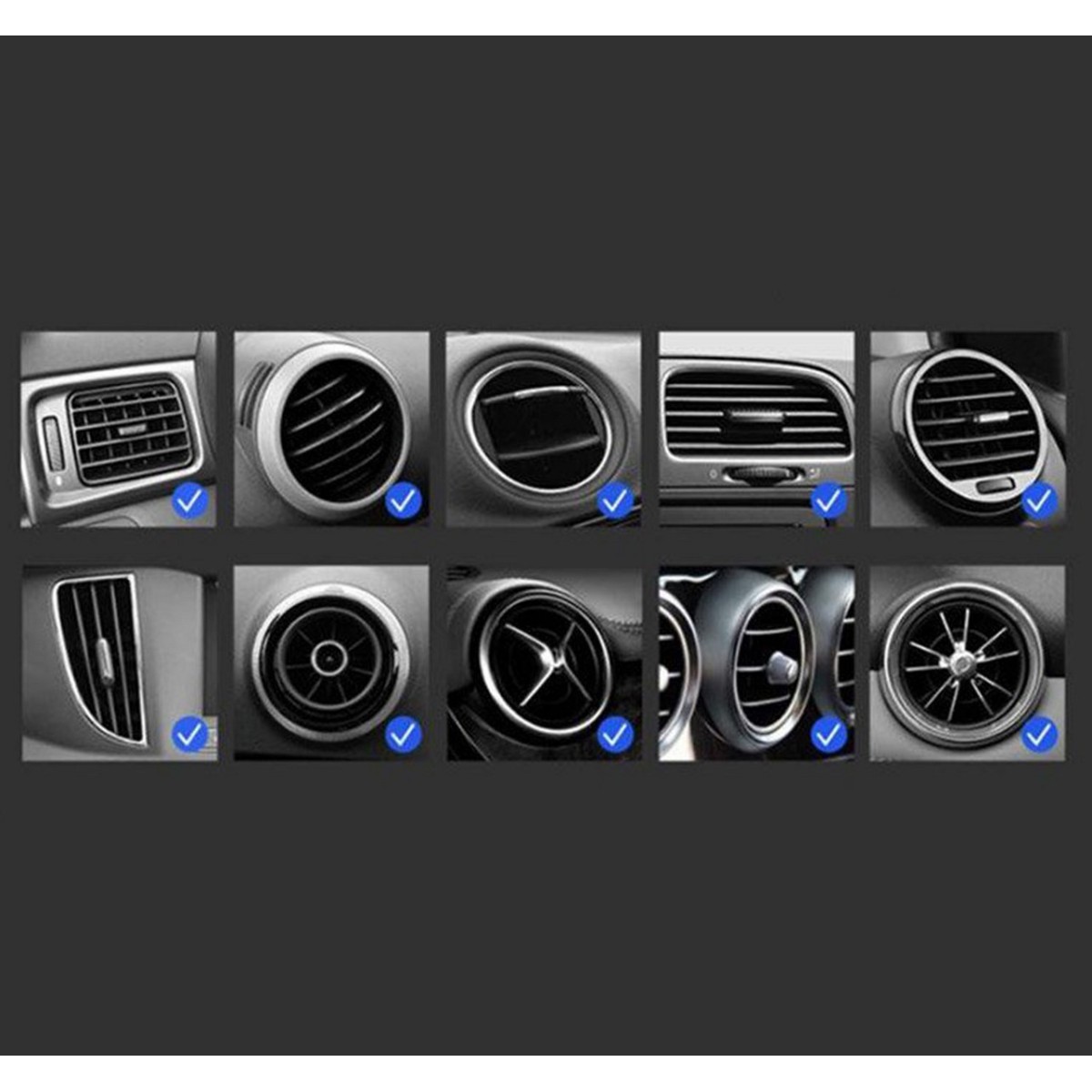 Soporte Universal para Rejilla Aire de Coche Automático Ajustable por Gravedad