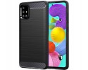 Funda Gel Tpu Tipo Carbon Negra para Samsung Galaxy A51