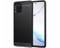 Funda Gel Tpu Tipo Carbon Negra para Samsung Galaxy Note 10 Lite