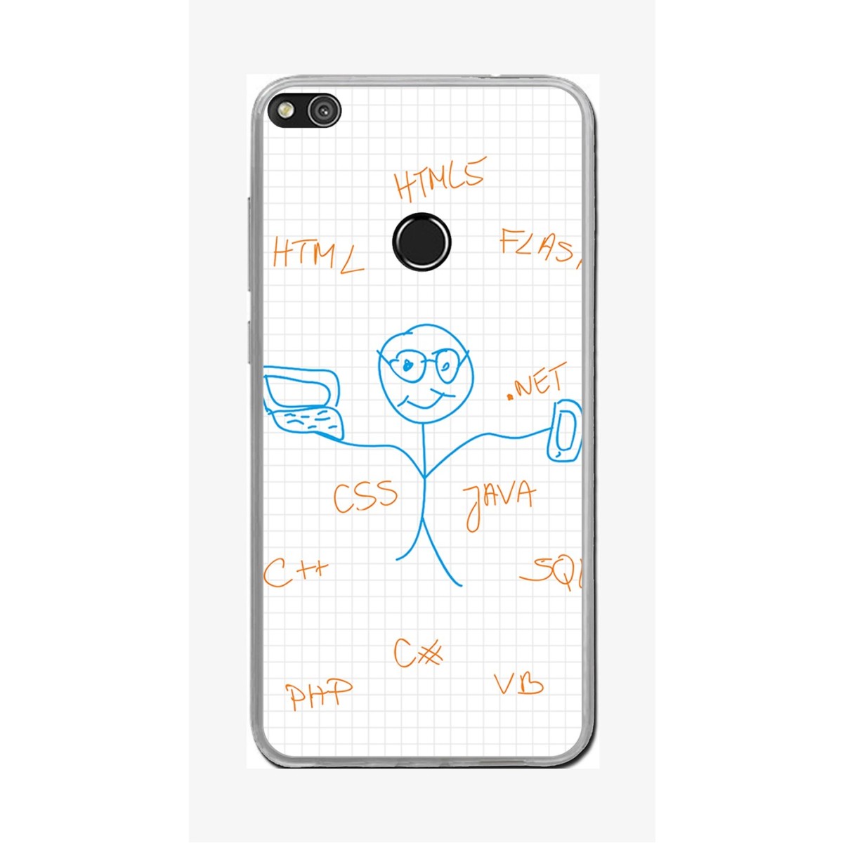 Funda Gel Tpu para Huawei P8 Lite 2017 Diseño Informatico Dibujos