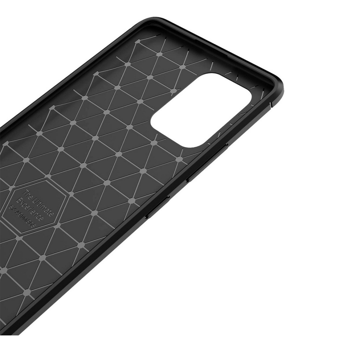 Funda Gel Tpu Tipo Carbon Negra para Samsung Galaxy S10 Lite