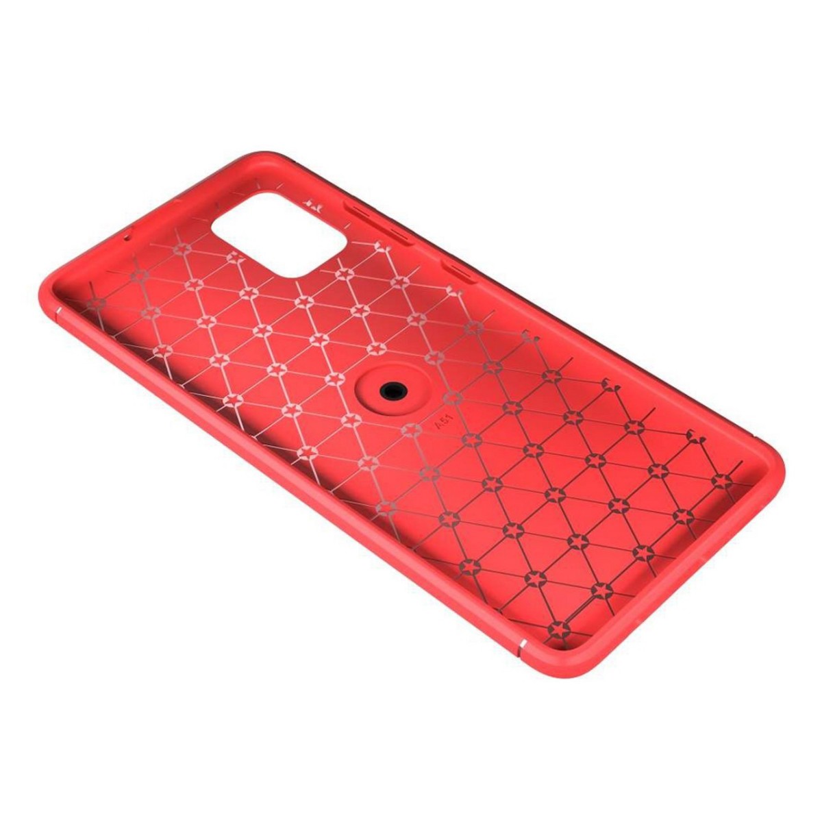 Funda Magnetica Soporte con Anillo Giratorio 360 para Samsung Galaxy A51 Roja