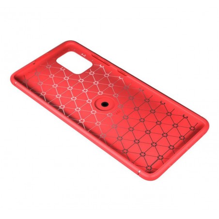 Funda Magnetica Soporte con Anillo Giratorio 360 para Samsung Galaxy A51 Roja