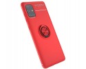 Funda Magnetica Soporte con Anillo Giratorio 360 para Samsung Galaxy A71 Roja