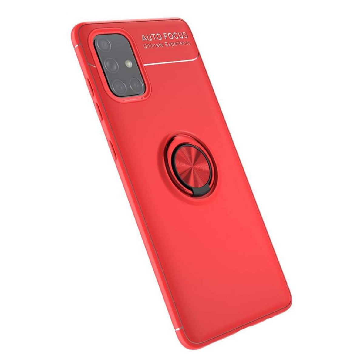 Funda Magnetica Soporte con Anillo Giratorio 360 para Samsung Galaxy A71 Roja