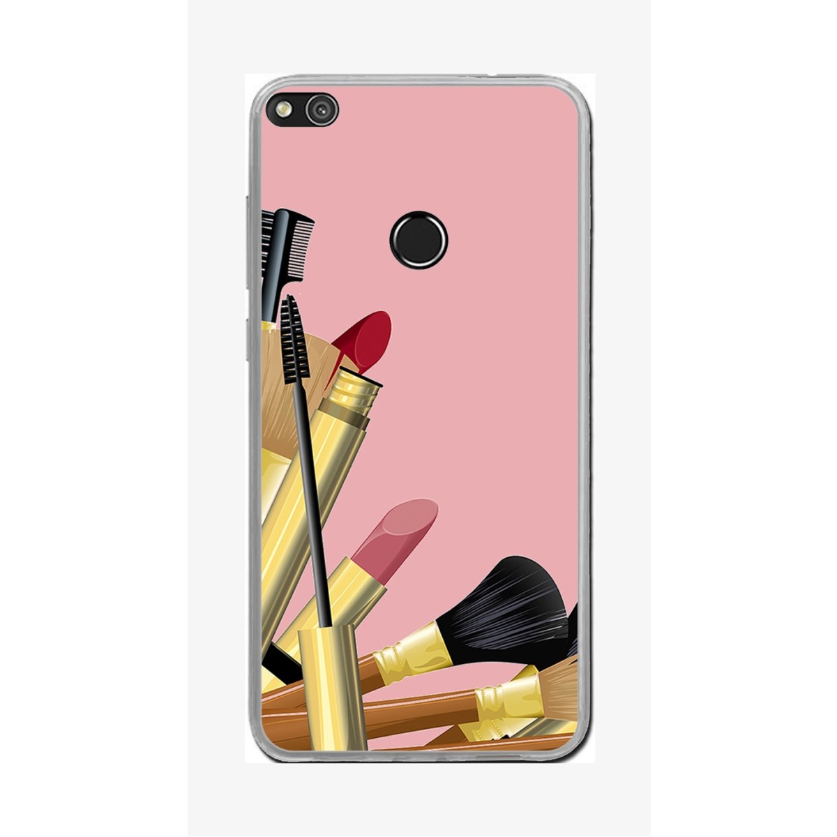 Funda Gel Tpu para Huawei P8 Lite 2017 Diseño Brochas Dibujos