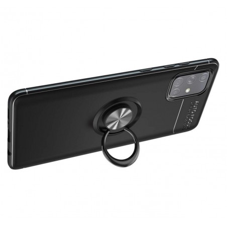 Funda Magnetica Soporte con Anillo Giratorio 360 para Samsung Galaxy S20 Negra