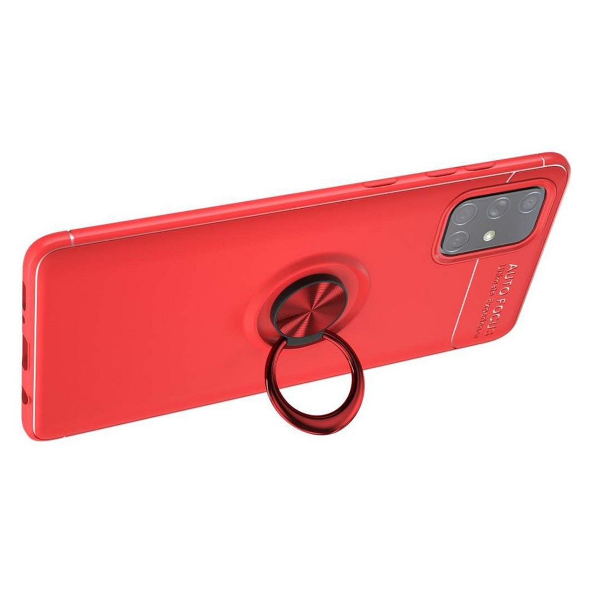Funda Magnetica Soporte con Anillo Giratorio 360 para Samsung Galaxy S20+ Plus Roja