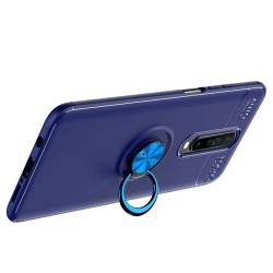 Funda Magnetica Soporte con Anillo Giratorio 360 para Xiaomi Pocophone POCO X2 Azul 2