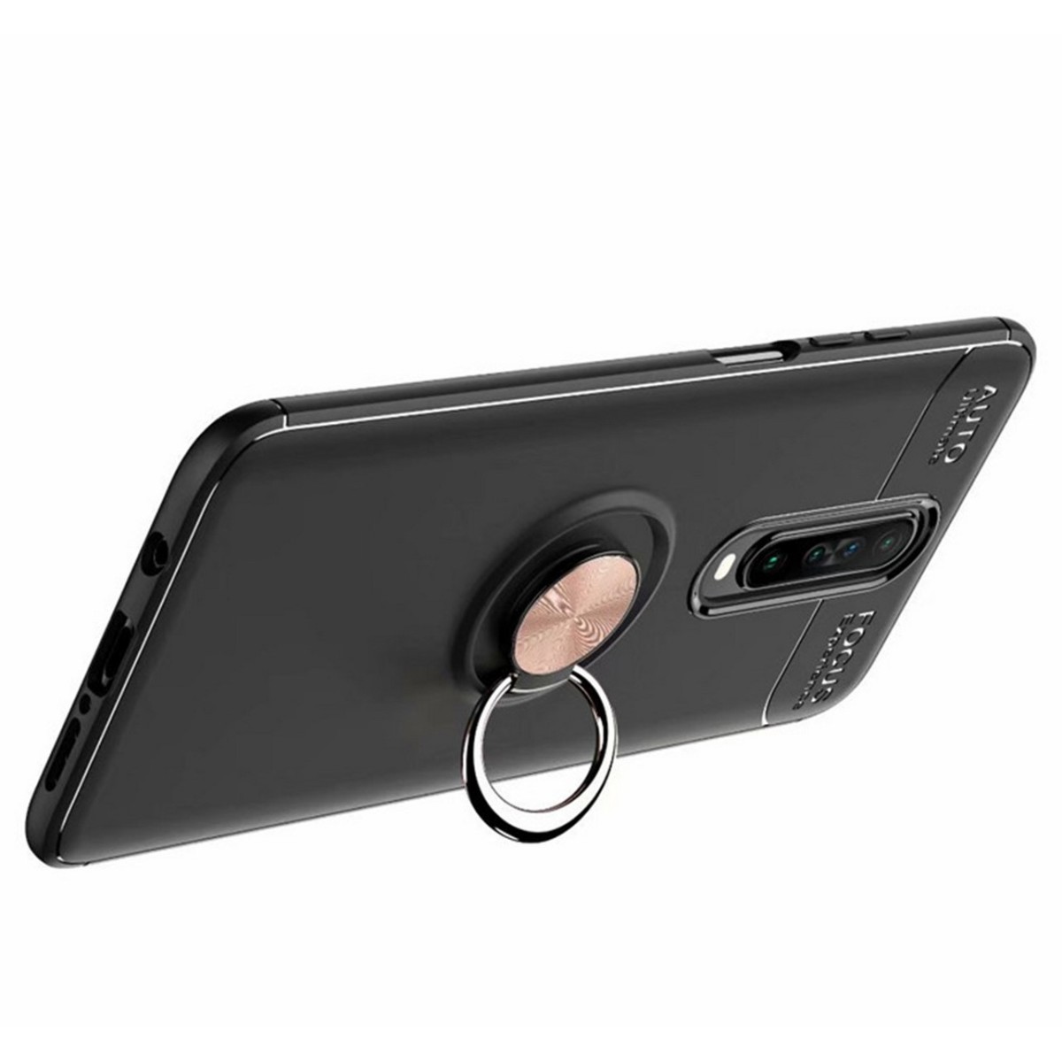 Funda Magnetica Soporte con Anillo Giratorio 360 para Xiaomi Pocophone POCO X2 Negra