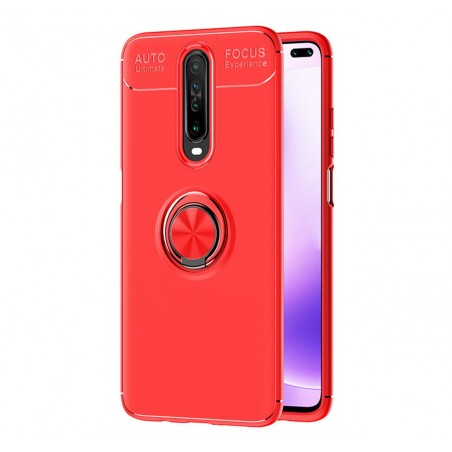 Funda Magnetica Soporte con Anillo Giratorio 360 para Xiaomi Pocophone POCO X2 Roja