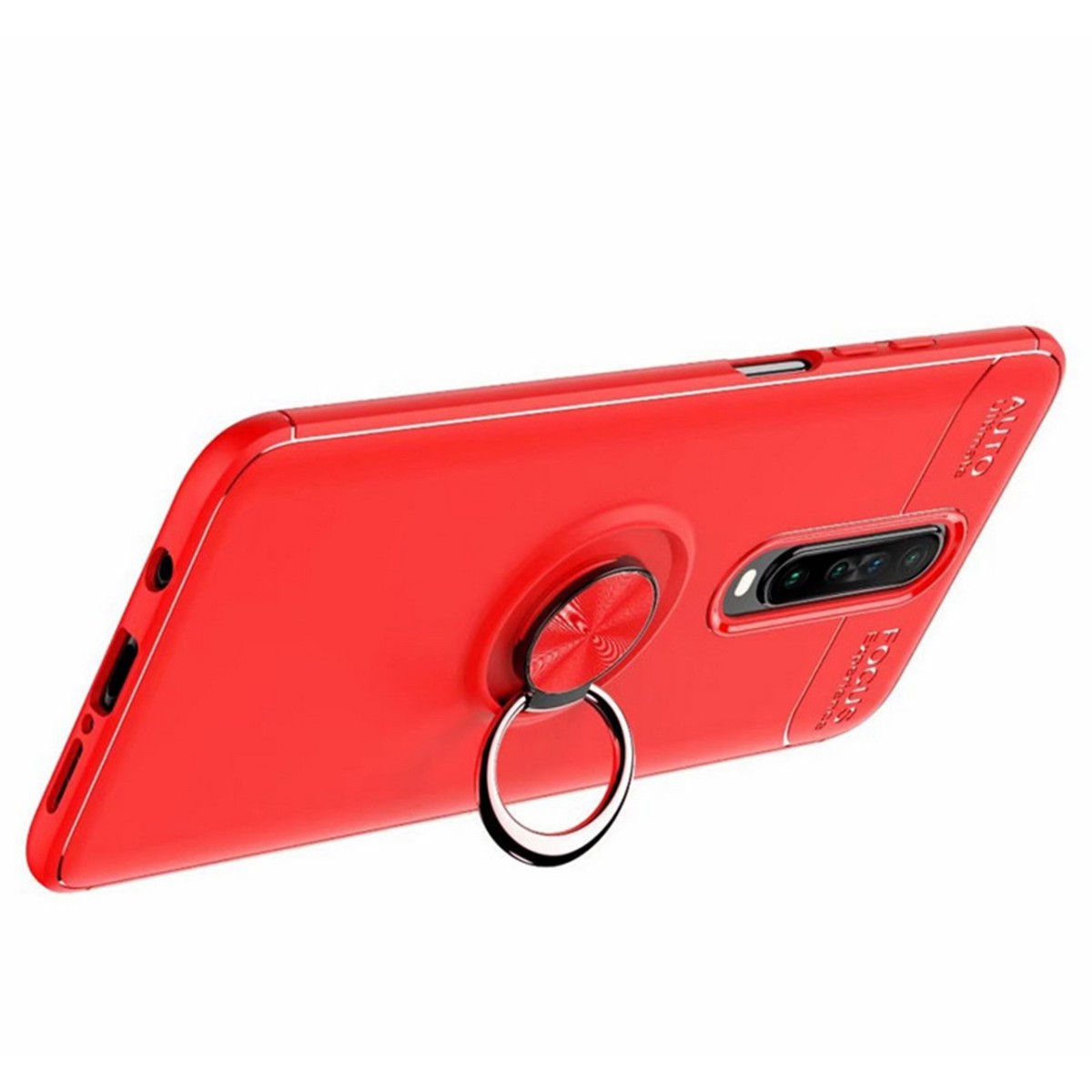 Funda Magnetica Soporte con Anillo Giratorio 360 para Xiaomi Pocophone POCO X2 Roja