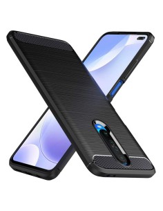 Funda Gel Tpu Tipo Carbon Negra para Xiaomi Pocophone POCO X2