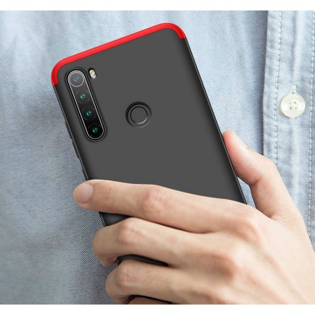 Funda Carcasa GKK 360 para Xiaomi Redmi Note 8T Color Negra / Roja