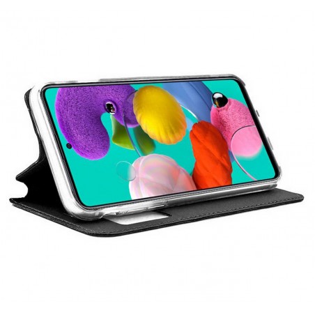 Funda Libro Soporte con Ventana para Samsung Galaxy A51 Color Negra