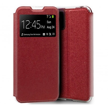 Funda Libro Soporte con Ventana para Samsung Galaxy A71 Color Roja