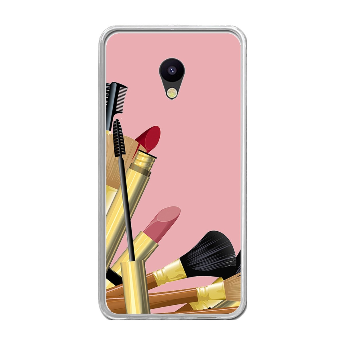 Funda Gel Tpu para Meizu M5 Note Diseño Brochas Dibujos