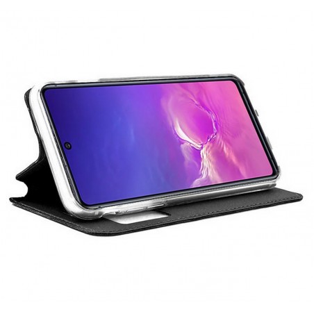 Funda Libro Soporte con Ventana para Samsung Galaxy S10 Lite Color Negra